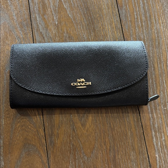 Coach Black Textured Leather Wallet - Picture 1 of 4